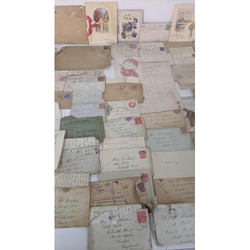 39 - A large quantity of 19th century and later ephemera to include silk postcards, handmade cards, ware ... 