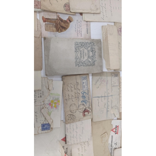 39 - A large quantity of 19th century and later ephemera to include silk postcards, handmade cards, ware ... 