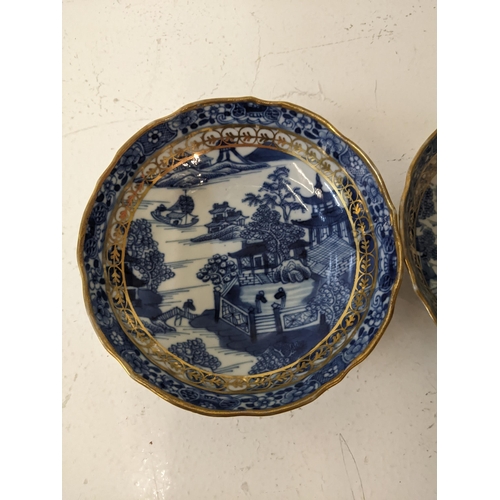 6 - Two late 18tch century Chinese blue and white saucers with a gilt border and edge.
Location: 1-3
If ... 