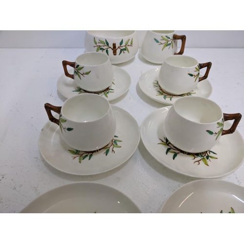 8 - A late 19th century Brown, Westhead, Moore and Co bamboo pattern part tea set
Location: 8-2
If there... 