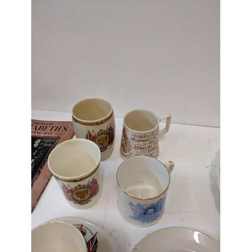 9 - A  mixed lot of ceramics to include a Masons Ironstone Vista pattern teapot, a Bursley ware Charlott... 