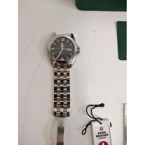 23 - A Swiss military gents wristwatch by Chrono, with box, paperwork and spare parts
Location: cab 2
If ... 