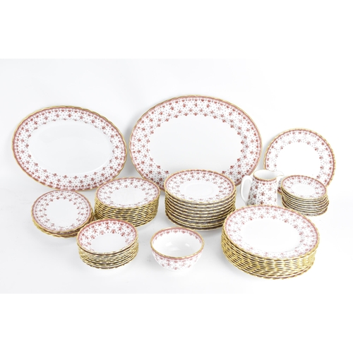 A Spode Fleur De Lys Red pattern part dinner and tea service