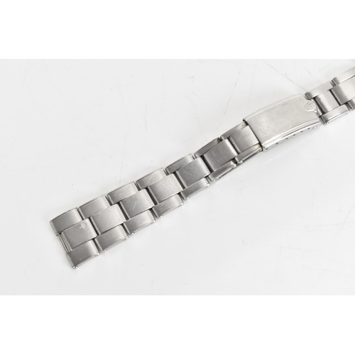 10 - A Rolex Oyster riveted stainless steel bracelet, circa 1963, numbered 3 63, 16cm
If there is no cond... 