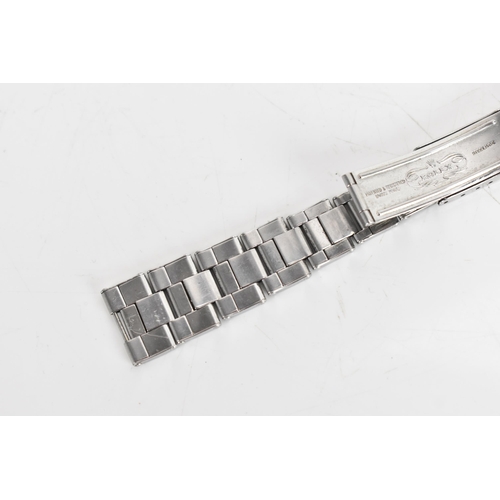 10 - A Rolex Oyster riveted stainless steel bracelet, circa 1963, numbered 3 63, 16cm
If there is no cond... 