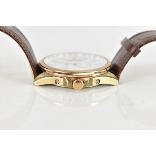 57 - A Citizen Eco-Drive Radio Controlled Perpetual Calender WR100, quartz, gents wristwatch, the white d... 