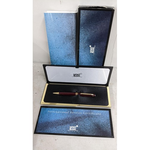 A Montblanc Meisterstuck ballpoint pen with original box and paperwork 
Location:
If there is no condition report, please request.