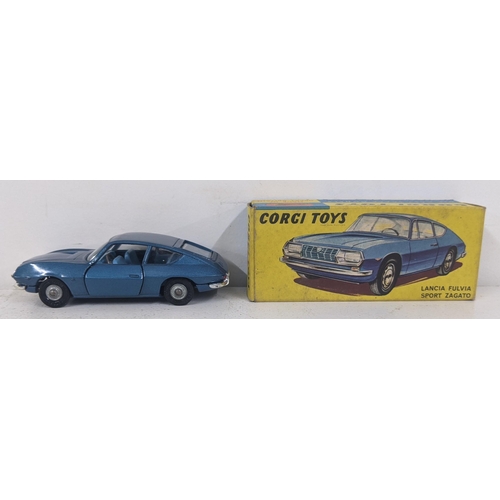 Corgi Toys no.332 Lancia Fulvia Sport Zagato with a blue body and