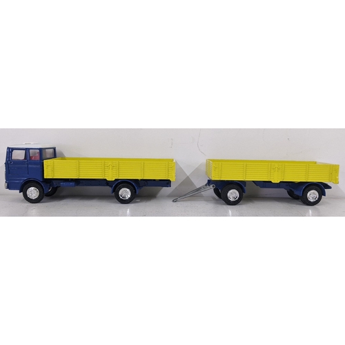 Dinky Toys 917 Mercedes-Benz truck and trailer with a blue cab and