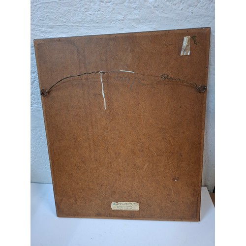 31 - A Georgian silk and embroidered ebony framed picture of a mother and child 28.5cm wide x 36cm high b... 