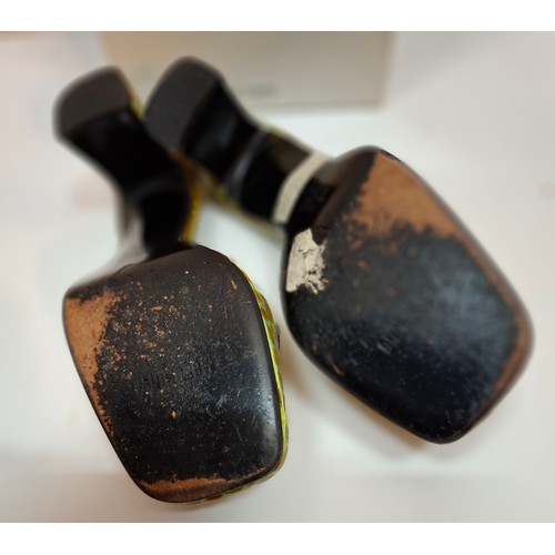 16 - Moschino-A pair of Jenner Coco Turchese peep toe heeled sandals, European size 37 with branded shoe ... 