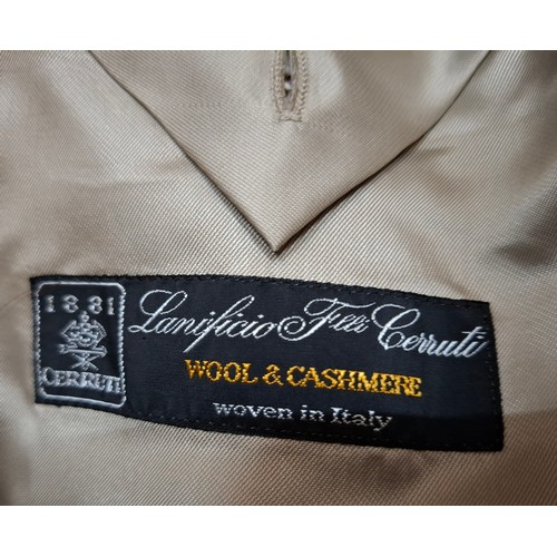 33 - Cerruti 1881- A gent's mustard yellow and cream check wool and cashmere mix jacket. Location:Rail