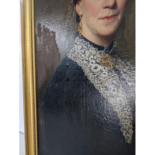 43 - An early/mid 20th century oil on panel depicting a lady in traditional dress, unsigned, framed, not ... 