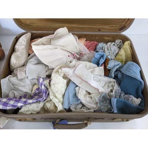 46 - Six dolls and a large collection of accessories and clothing, one of the dolls - A gentleman 011 Lup... 