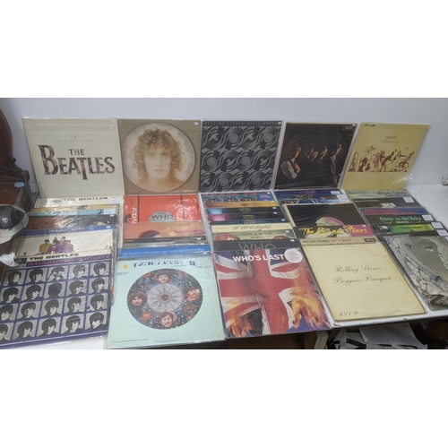 A collection of 1960's, 1970's and 1980's rock and pop LPs to include David Bowie - The man who sold the world First Uk Pressing 6338 041, examples from the Beatles, Two Who, The Rolling stones and others
Location:
If there is no condition report, please request.