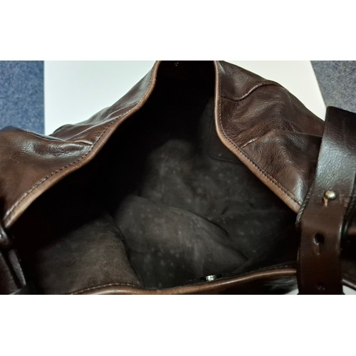 10 - YSL- A Rive Gauche brown buffalo leather boho style shoulder bag with Mombasa horn and silver tone h... 