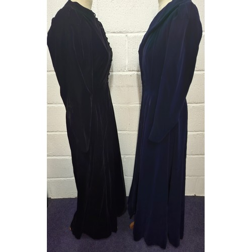 59 - A mid 20th Century black astrakhan swing coat with tapered waistline approx 36