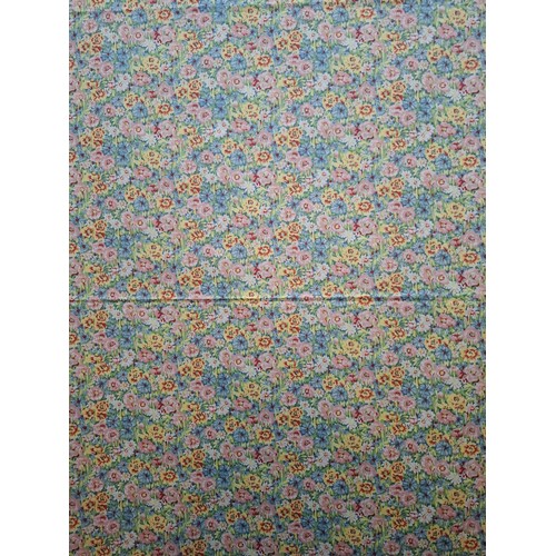 22 - Liberty- A vintage fabric remnant 'Forest Floor' approx 107cm x 146cm and other non-Liberty remnants... 