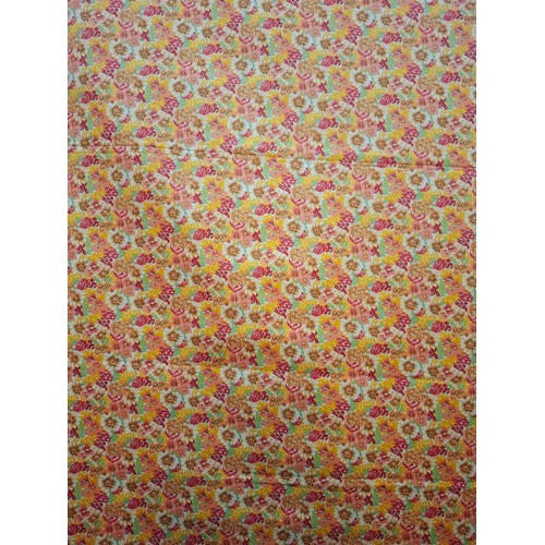22 - Liberty- A vintage fabric remnant 'Forest Floor' approx 107cm x 146cm and other non-Liberty remnants... 