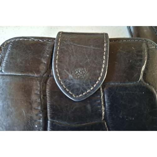 17 - Mulberry- A vintage black leather 'Congo' purse in a branded box (not original to the purse), a blac... 