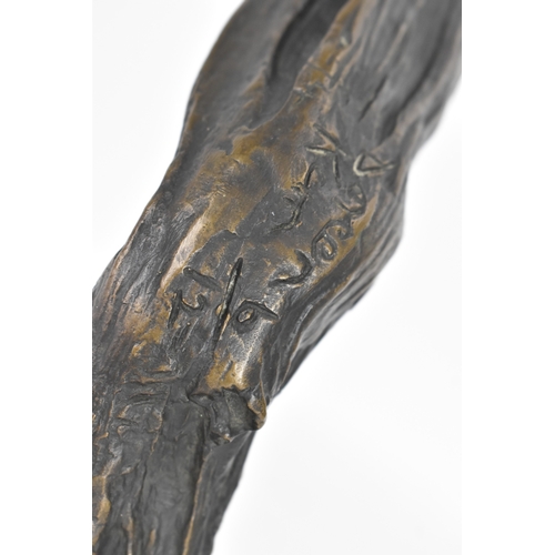 105 - Doreen Kern (British 1931-2021) a limited edition bronze sculpture of a bird with outstretched wings... 