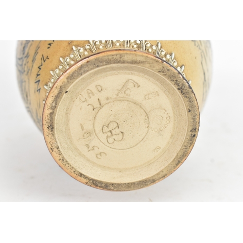 116 - Hannah Barlow for Doulton Lambeth, a footed baluster ewer sgraffito decorated with donkeys and goats... 