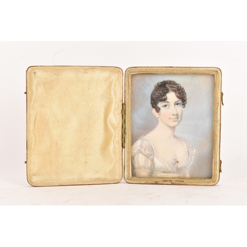 177 - Two 19th century portrait miniatures, attributed to Thomas Richmond (1802–1874), each painted in wat... 