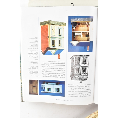 186 - An early 20th century furnished blue roof dollhouse made for the French Market by Moritz Gottschalk,... 