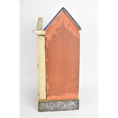 186 - An early 20th century furnished blue roof dollhouse made for the French Market by Moritz Gottschalk,... 