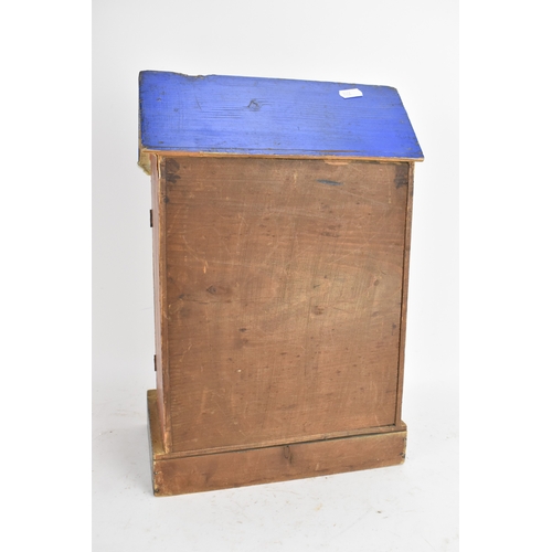 186 - An early 20th century furnished blue roof dollhouse made for the French Market by Moritz Gottschalk,... 