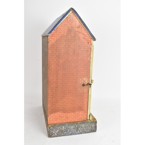 186 - An early 20th century furnished blue roof dollhouse made for the French Market by Moritz Gottschalk,... 