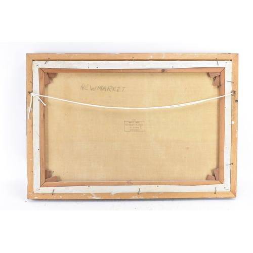 190 - John Gregory King (1929-2014) An oil on canvas equestrian scene entitled 'Newmarket', signed and dat... 