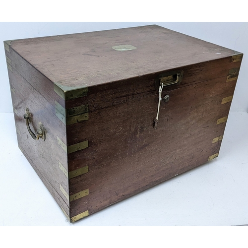198 - A 19th century Anglo-Indian campaign officer’s travelling box, by Miller, 183 Regent Street, the mah... 