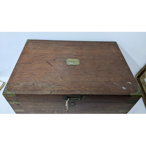 198 - A 19th century Anglo-Indian campaign officer’s travelling box, by Miller, 183 Regent Street, the mah... 