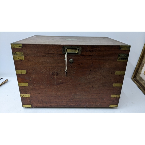 198 - A 19th century Anglo-Indian campaign officer’s travelling box, by Miller, 183 Regent Street, the mah... 