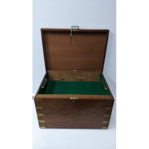198 - A 19th century Anglo-Indian campaign officer’s travelling box, by Miller, 183 Regent Street, the mah... 