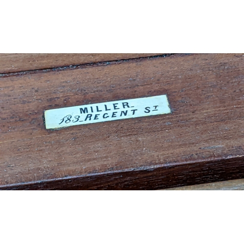 198 - A 19th century Anglo-Indian campaign officer’s travelling box, by Miller, 183 Regent Street, the mah... 