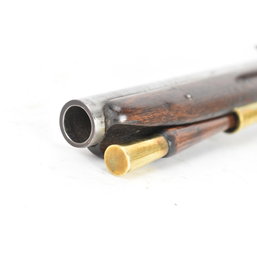 213 - A reproduction of a British Tower flintlock pistol, in the style of the early 19th century Sea Servi... 