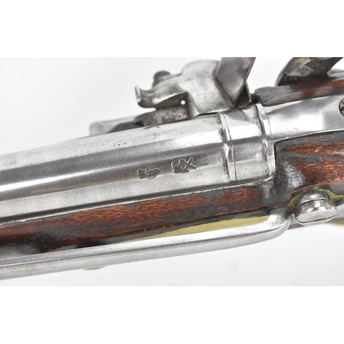 213 - A reproduction of a British Tower flintlock pistol, in the style of the early 19th century Sea Servi... 