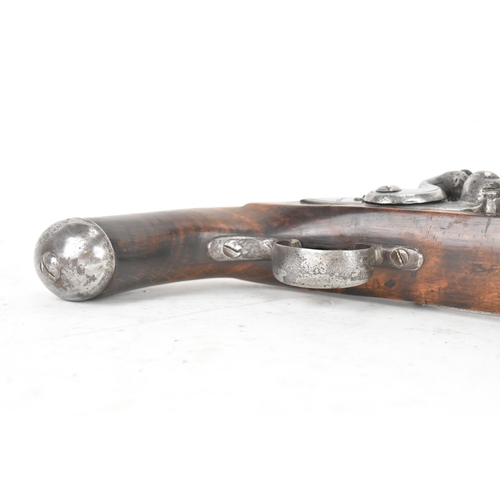 214 - A reproduction of a British Tower flintlock pistol, in the style of the early 19th century Sea Servi... 