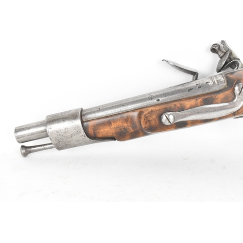 214 - A reproduction of a British Tower flintlock pistol, in the style of the early 19th century Sea Servi... 