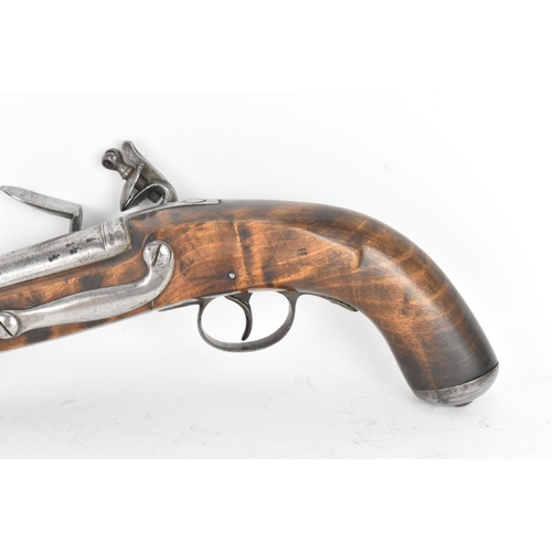 214 - A reproduction of a British Tower flintlock pistol, in the style of the early 19th century Sea Servi... 