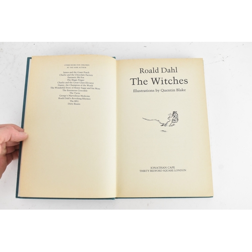 217 - Book - Roald Dahl - the Witches, reprinted 1983, signed with presentation inscription dated 28th Dec... 
