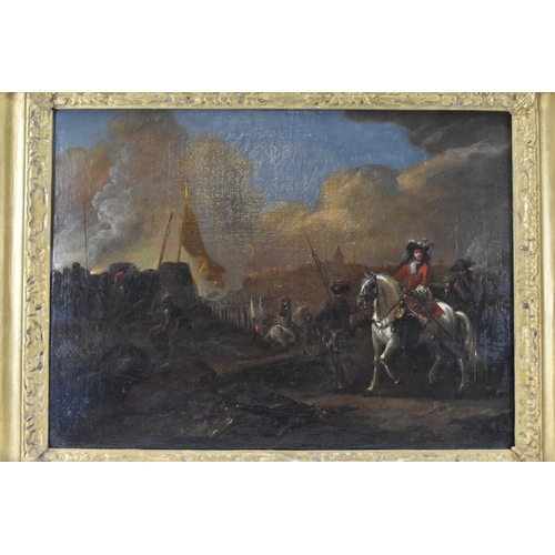 219 - After Jan Wyck (1652-1702) Dutch, An oil on canvas depicting James Scott, Duke of Monmouth and Buccl... 