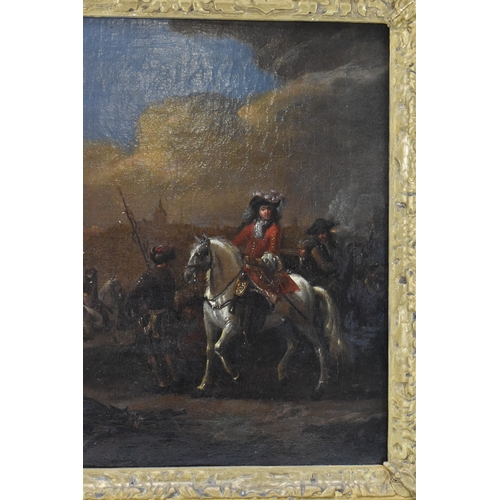 219 - After Jan Wyck (1652-1702) Dutch, An oil on canvas depicting James Scott, Duke of Monmouth and Buccl... 