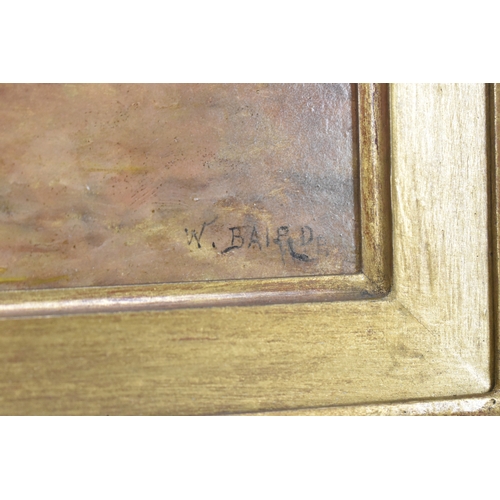 220 - William Baptiste Baird (American 1847-1917) An oil on board depicting chickens, signed to the lower ... 