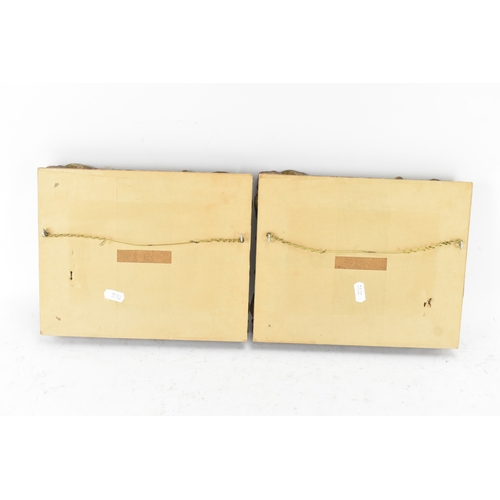 221 - Donna Crawshaw (B.1960) Two oil on boards, one depicting a chicken and the other two rabbits, both s... 