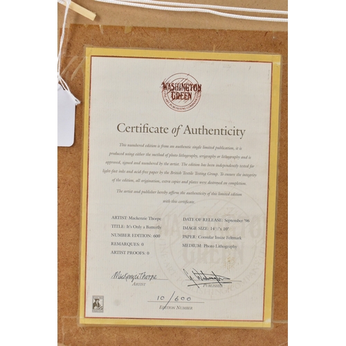 62 - Mackenzie Thorpe (B.1956) A limited edition photo lithograph entitled 'It's Only a Butterfly', numbe... 