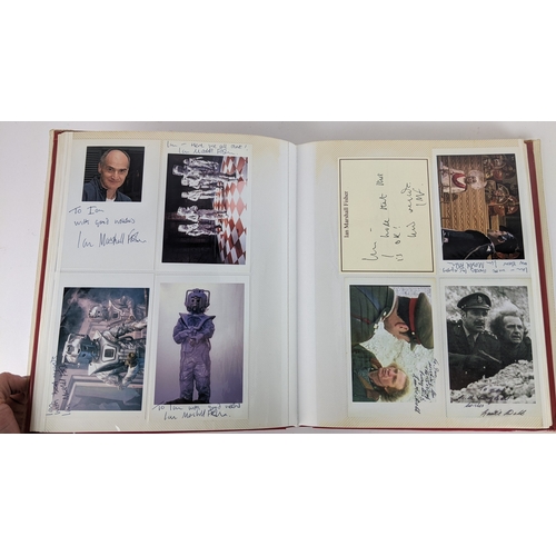 78 - A Doctor Who album of autographs on photos, signed by several cast members to include Jacqueline Pea... 
