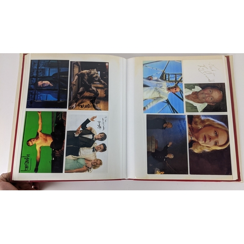 78 - A Doctor Who album of autographs on photos, signed by several cast members to include Jacqueline Pea... 